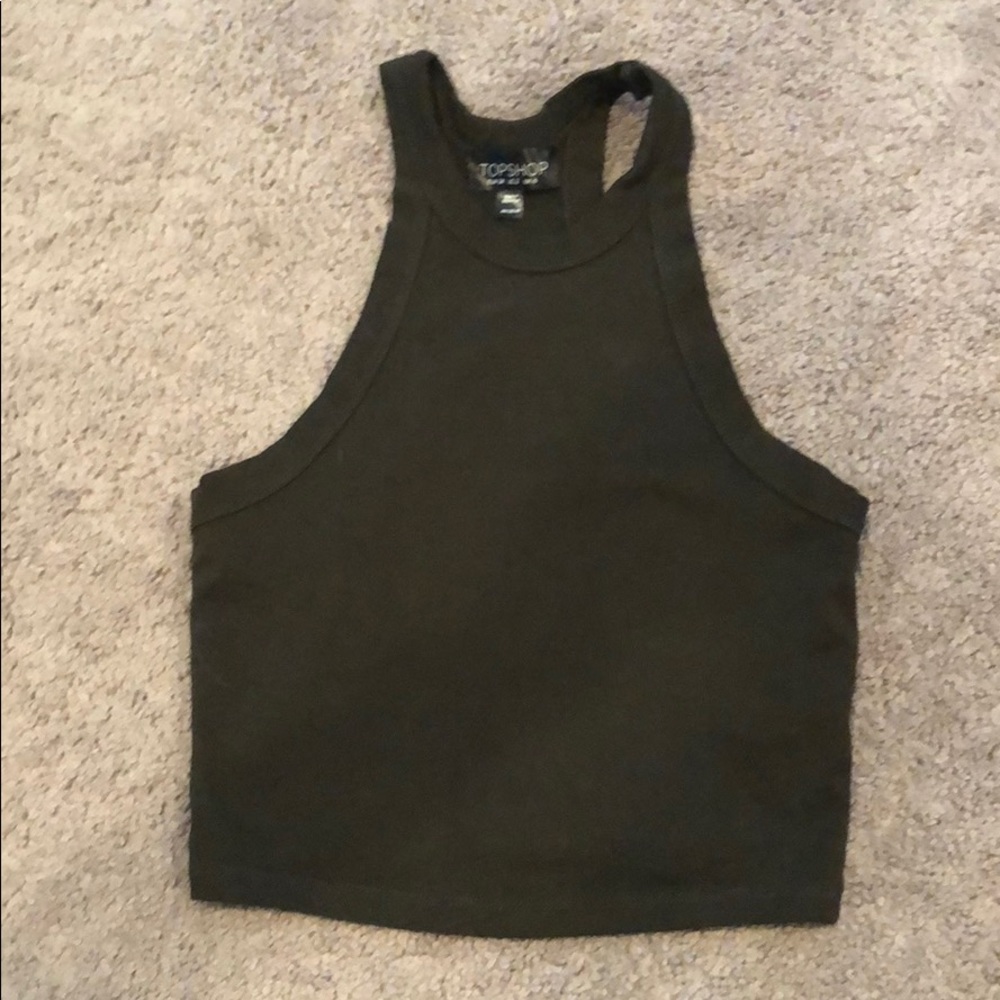 Olive green tank top